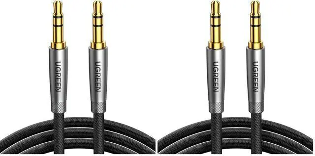 Main image of UGREEN 3.5mm Audio Cable, Nylon Braided, Male to Male, Hi-Fi Sound, 3FT (Pack of 2)