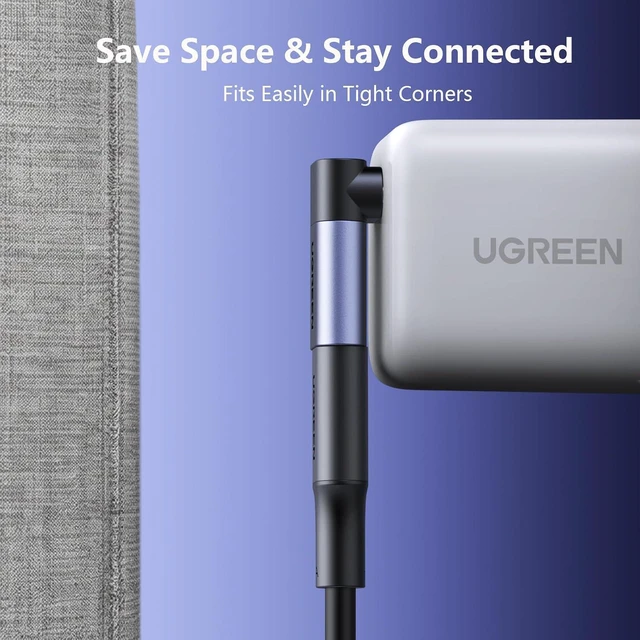 Alt view image 6 of 7 - 90 Degree USB C Adapter 3 Pack, Right Angle Male to Female Converter