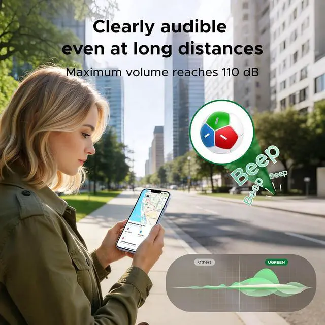 Alt view image 5 of 7 - UGREEN FineTrack2 Air Tracker Tags (iOS Only)