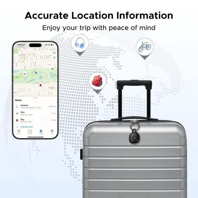 Alt view image 3 of 7 - UGREEN FineTrack Mini2 Air Tracker Tags (iOS Only) 4 Pack
