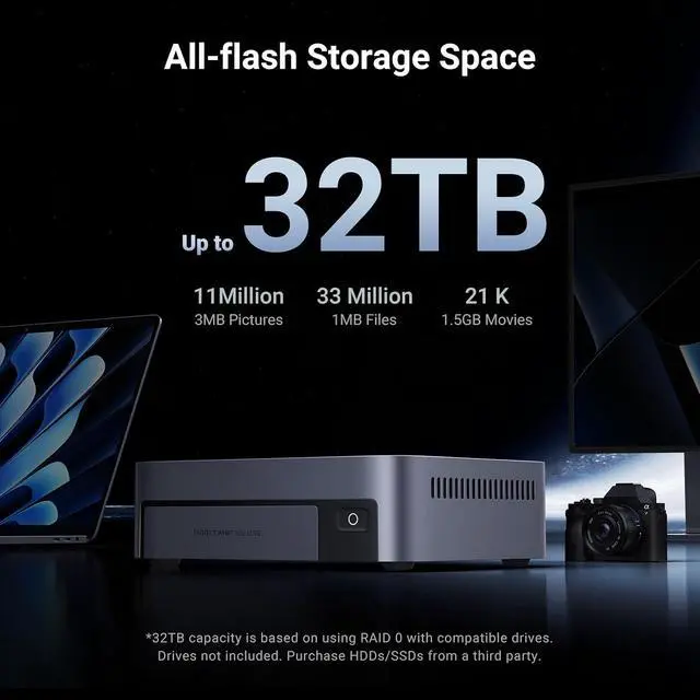 Alt view image 4 of 7 - UGREEN NAS DXP480T Plus 4-Bay All-Flash SSD for Creators & Video Editors