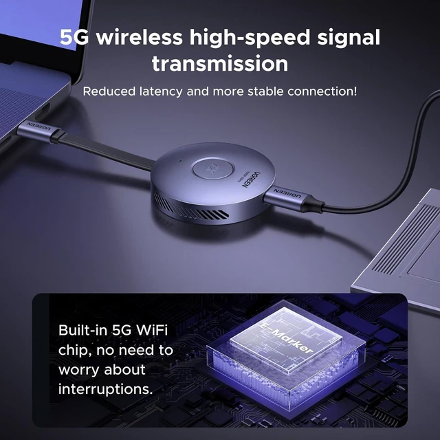 Alt view image 4 of 7 - Magnetic Wireless USB C Transmitter and HDMI Receiver 164FT/50M