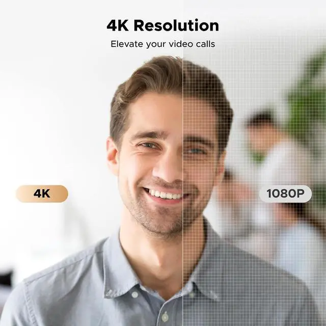 Alt view image 2 of 7 - UGREEN 4K@30fps Webcam for PC Ultra HD Web Camera with Noise-canceling Mics