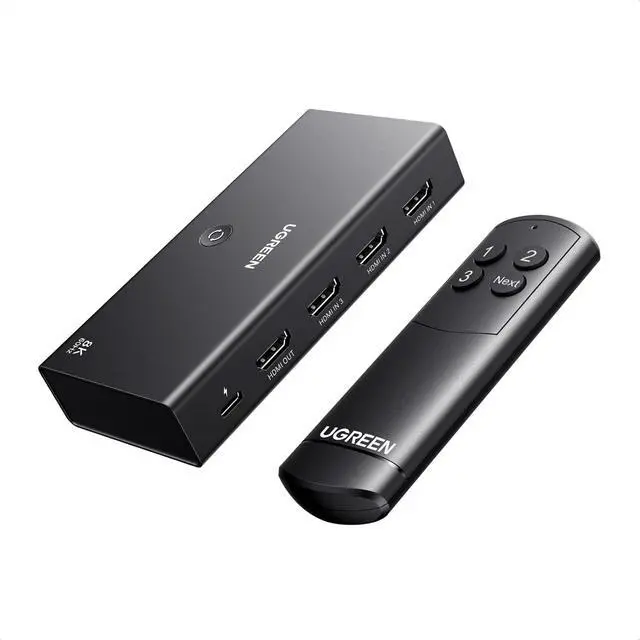 Main image of UGREEN 8K@60Hz HDMI 2.1 Switch 3 in 1 Out, with Remote, VRR, 4K@240Hz