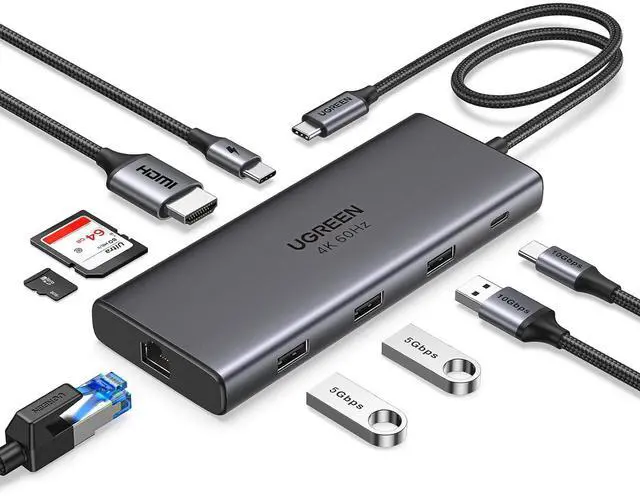Main image of UGREEN Revodok Pro 9-in-1 USB-C Hub 10Gbps 4K HDMI