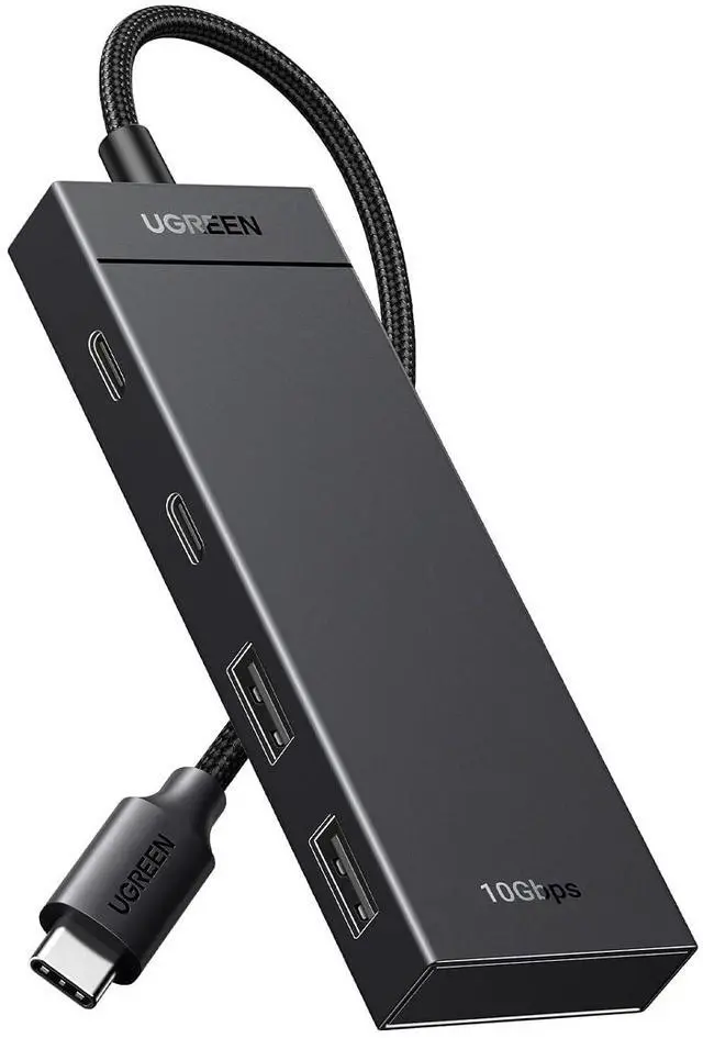 Main image of UGREEN USB C Hub, 4-in-1 USB 3.2 Adapter, 2 xUSB-C & 2xUSB-A, Aluminum