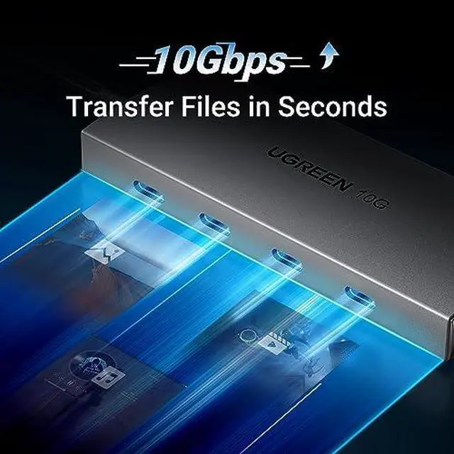 Alt view image 3 of 7 - UGREEN Revodok USB C Hub 10Gbps, 4 Ports USB 3.2 Data Only Adapter, High Speed Multiport Splitter for MacBook Air/Pro, iMac, iPad Pro, iPhone 15/15 Pro, Galaxy S23, and More (Pack of 2)