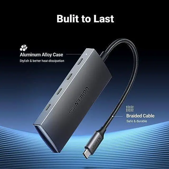 Alt view image 6 of 7 - UGREEN Revodok USB C Hub 10Gbps, 4 Ports USB 3.2 Data Only Adapter, High Speed Multiport Splitter for MacBook Air/Pro, iMac, iPad Pro, iPhone 15/15 Pro, Galaxy S23, and More (Pack of 2)