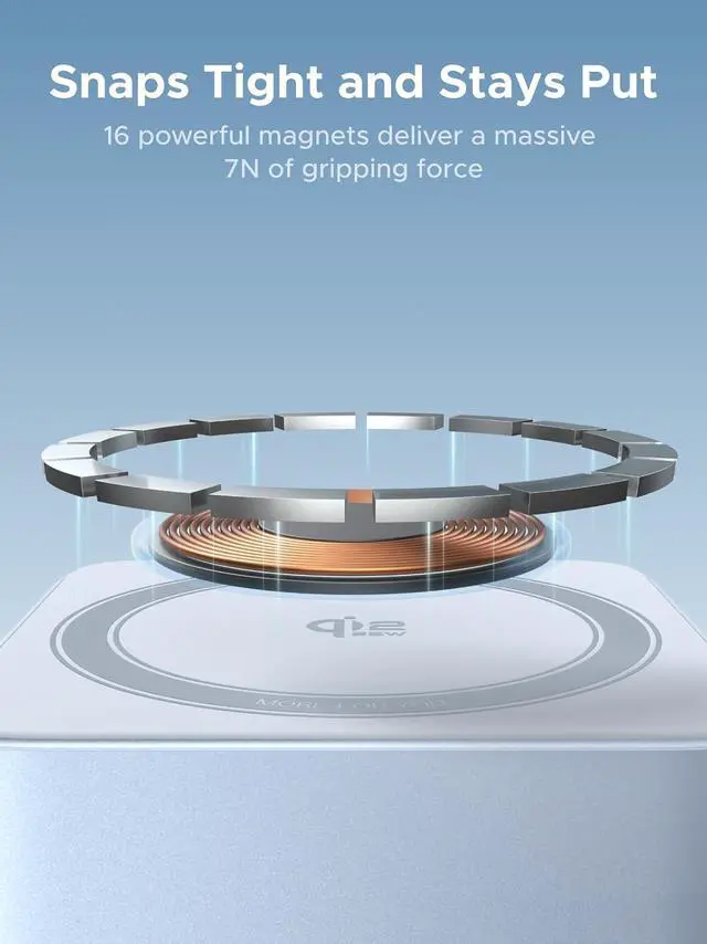 Alt view image 6 of 7 - UGREEN MagFlow Qi2 25W MagSafe Compatible 2-in-1 Foldable Charging Station