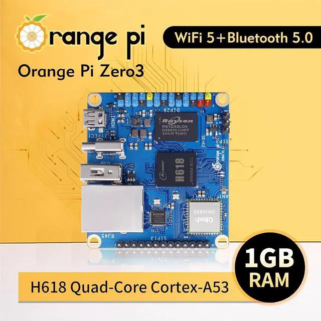 Alt view image 2 of 6 - Orange Pi Zero 3 1G Allwinner H618 LPDDR4 Quad Core 64 Bit Single Board Computer, Support 4K Display WiFi Bluetooth