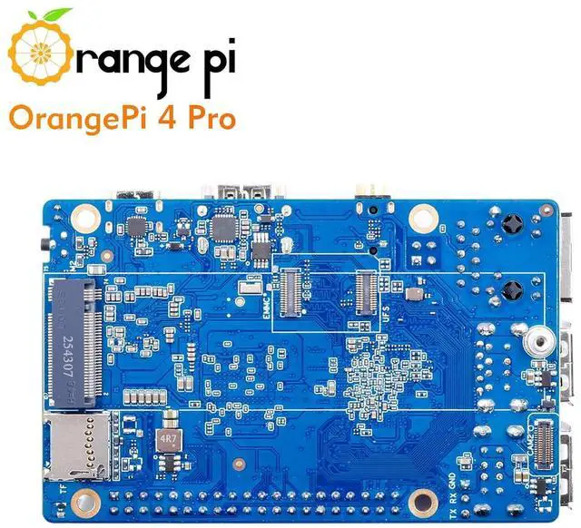 Alt view image 3 of 7 - Orange Pi 4 Pro 6GB LPDDR5 8 Core 64 Bit Single Board Computer, 3TOPS AI NPU Allwinner A733 WiFi 6 & Bluetooth 5.4 Frequency 2.0GHz Mini PC Run Android, Linux, Orange Pi OS