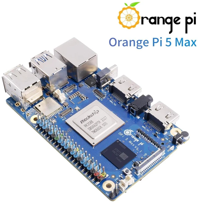 Alt view image 7 of 7 - Orange Pi 5 Max 8GB RAM LPDDR5 Rockchip RK3588 Development Board, 8K Video Decoding 2.4GHz Frequency M.2 PCIE 2.5G LAN Wi-Fi 6E+BT 5.3/BLE Orange Pi 5 MAX Single Board Computer