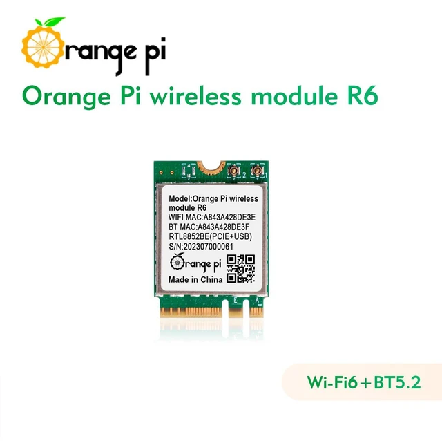 Alt view image 3 of 7 - Orange Pi 5 Plus WiFi 6 Module Wireless Card 1201Mbps PCIe Wi-Fi6+BT5.2, Wireless Module R6 Support WiFi Bluetooth Compatible with Orange Pi 5 Plus Singble Board Computers