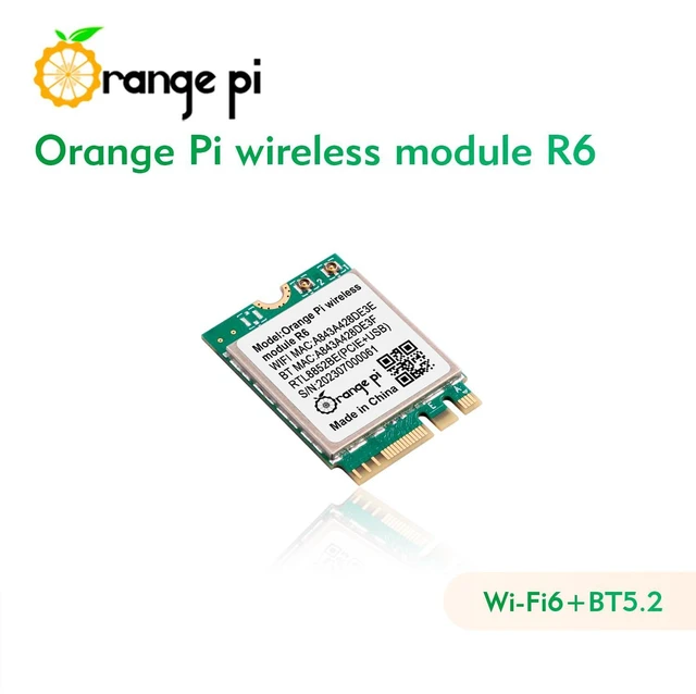 Alt view image 4 of 7 - Orange Pi 5 Plus WiFi 6 Module Wireless Card 1201Mbps PCIe Wi-Fi6+BT5.2, Wireless Module R6 Support WiFi Bluetooth Compatible with Orange Pi 5 Plus Singble Board Computers