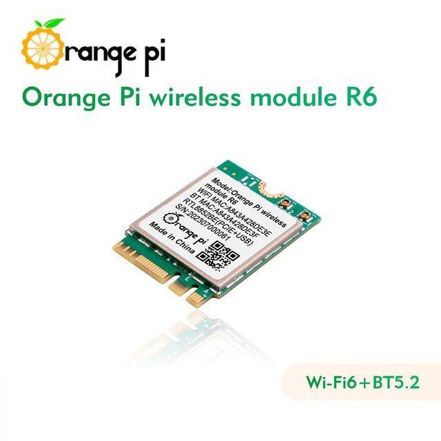Alt view image 6 of 7 - Orange Pi 5 Plus WiFi 6 Module Wireless Card 1201Mbps PCIe Wi-Fi6+BT5.2, Wireless Module R6 Support WiFi Bluetooth Compatible with Orange Pi 5 Plus Singble Board Computers