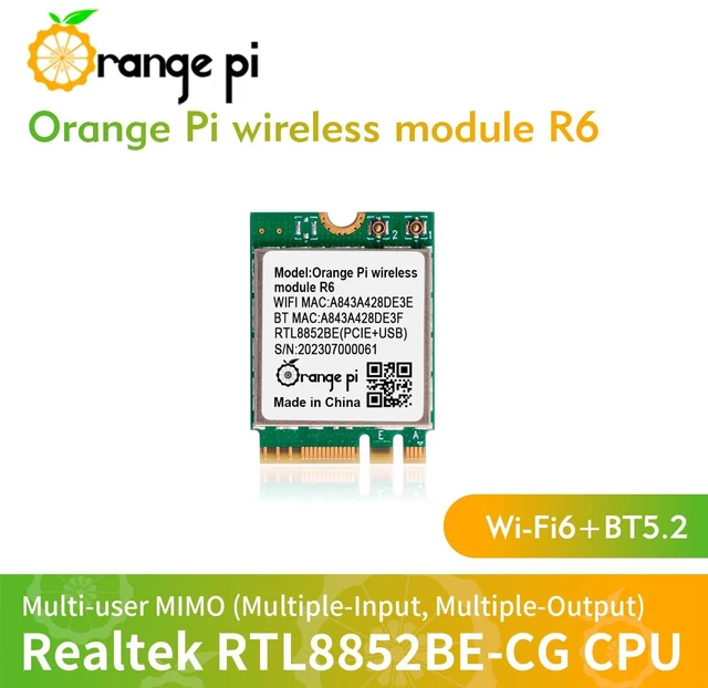 Alt view image 7 of 7 - Orange Pi 5 Plus WiFi 6 Module Wireless Card 1201Mbps PCIe Wi-Fi6+BT5.2, Wireless Module R6 Support WiFi Bluetooth Compatible with Orange Pi 5 Plus Singble Board Computers
