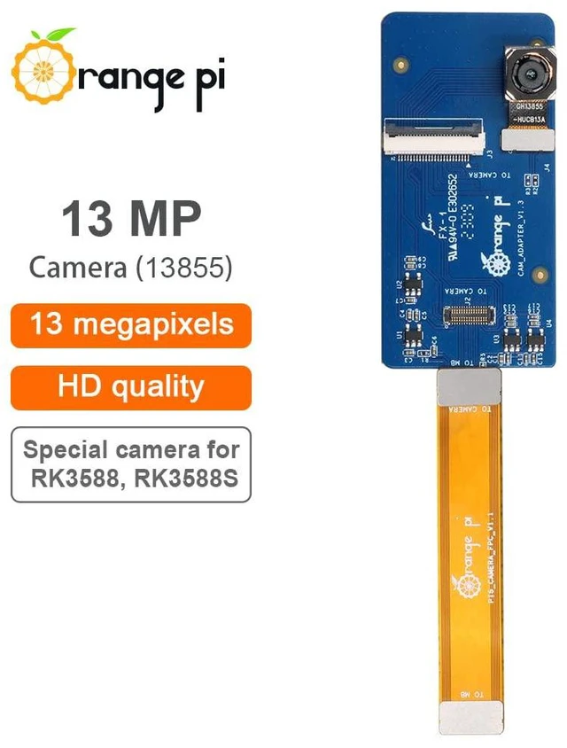 Alt view image 6 of 7 - Orange Pi 5 13MP Camera Module 13855 Webcam Focal Length 3000mm, 1300W Pixels Camera Compatible with RK3358/3358S Orange Oi 5/5B, 5 Pro, 5 Plus Single Board Computers (13855)