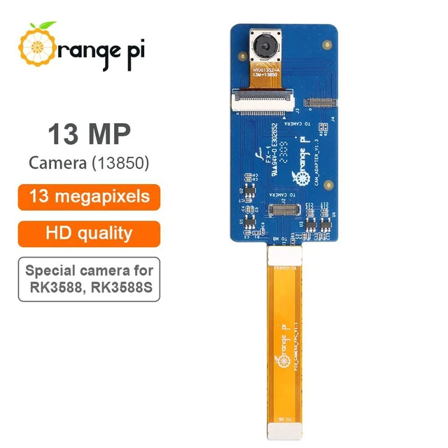 Alt view image 6 of 7 - Orange Pi 5 13MP Camera Module 13850 Webcam Focal Length 3000mm, 1300W Pixels Camera Compatible with RK3358/3358S Orange Oi 5/5B, 5 Pro, 5 Plus Single Board Computers (13850)