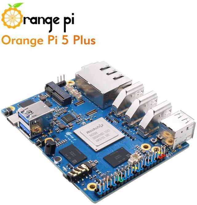 Alt view image 7 of 7 - Orange Pi 5 Plus 16GB Rockchip RK3588 8 Core 64 Bit Single Board Computer, 2.4GHz Frequency 8K Video Decoding Open Source Development Board Run Orange Pi OS, Android, Debian, Ubuntu (5 Plus 16G)