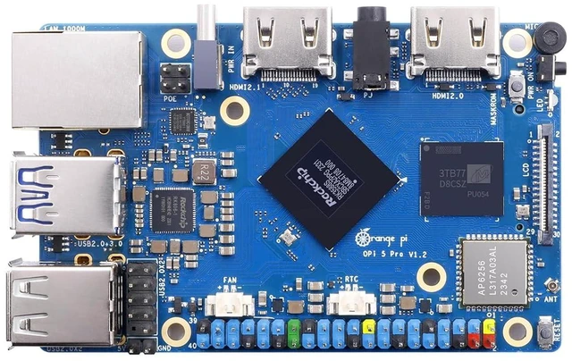 Main image of Orange Pi 5 Pro 8GB LPDDR5 RK3588S 8 Core 64 Bit Single Board Computer, 8K Video Decoding 2.4GHz Frequency WiFi Bluetooth Open Source Board Run Orange Pi OS, Android, Debian, Ubuntu