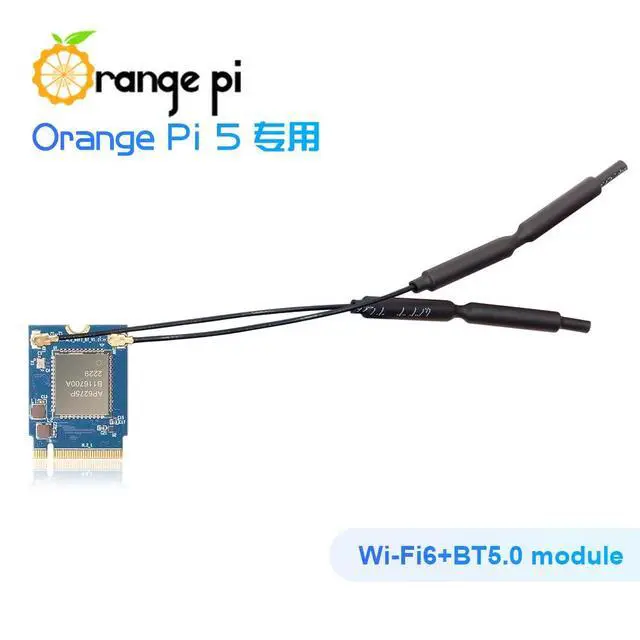 Alt view image 5 of 7 - Orange Pi 5 PCIe Wi-Fi6, BT5.0 Module, Support BLE, Wi-Fi, 2T2R 802.11 ax/ac/a/b/g/n Only Compatible with Orange Pi 5 Singble Board Computers