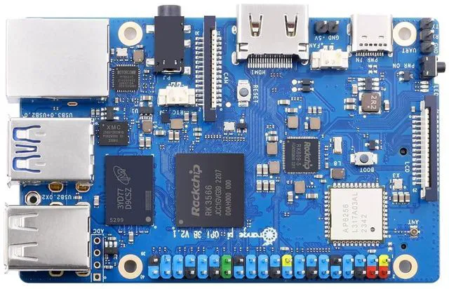 Main image of Orange Pi 3B 8G V2.1 Version RK3566 Quad Core 64 Bit Single Board Computer, 1.8 GHz Frequency WiFi Bluetooth Open Source Board Run Orange Pi OS, Android, Debian, Ubuntu, OpenHarmony (Pi 3B 8GB)