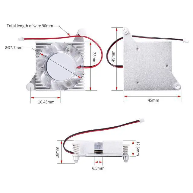 Alt view image 2 of 7 - Orange Pi 5 Plus Aluminum Cooling Fan, Only for Orange Pi 5 Plus Development Board Single Board Computer