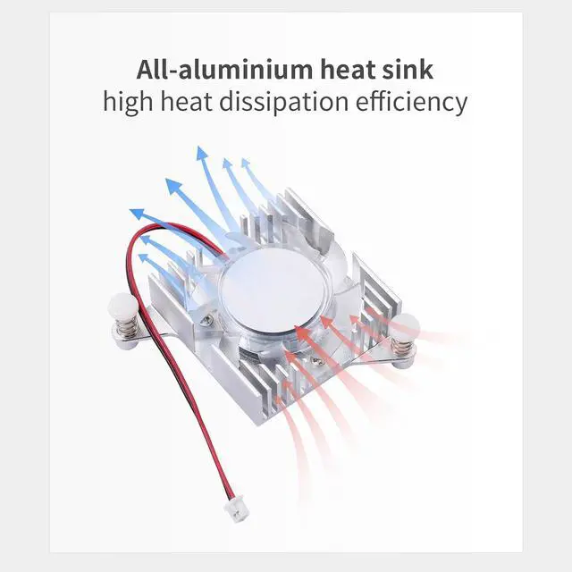 Alt view image 6 of 7 - Orange Pi 5 Plus Aluminum Cooling Fan, Only for Orange Pi 5 Plus Development Board Single Board Computer