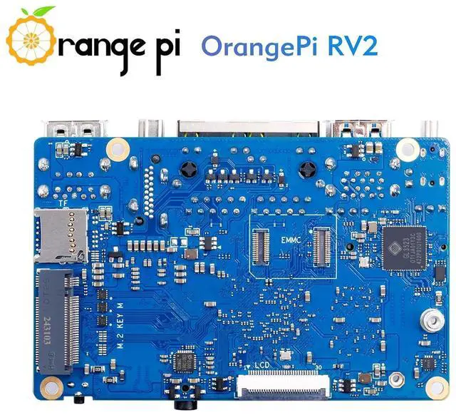 Alt view image 6 of 7 - Orange Pi RV2 4GB RAM LPDDR4X RISC V 8 Core 2Tops Al Arithmetic Power Development Board, Wi-Fi 5+BT 5 with BLE Support Single Board Computer Run Ubuntu24.04 (4GB+Supply)