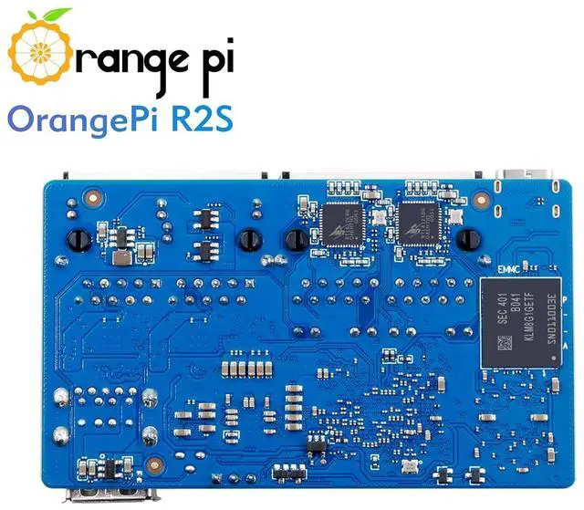 Alt view image 4 of 7 - Orange Pi R2S 8GB RAM LPDDR4X with 8GB eMMC Flash RISC V 8 Core 2Tops Al Arithmetic Power Development Board, 2.5G High-Speed Dual LAN Ports Single Board Computer