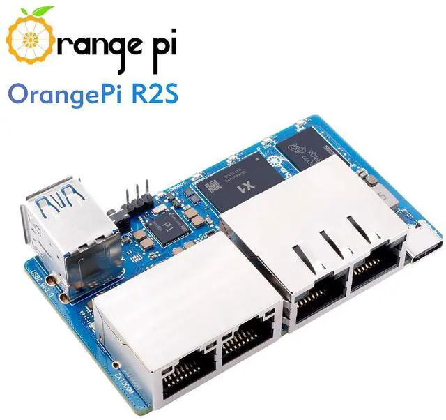 Alt view image 5 of 7 - Orange Pi R2S 8GB RAM LPDDR4X with 8GB eMMC Flash RISC V 8 Core 2Tops Al Arithmetic Power Development Board, 2.5G High-Speed Dual LAN Ports Single Board Computer