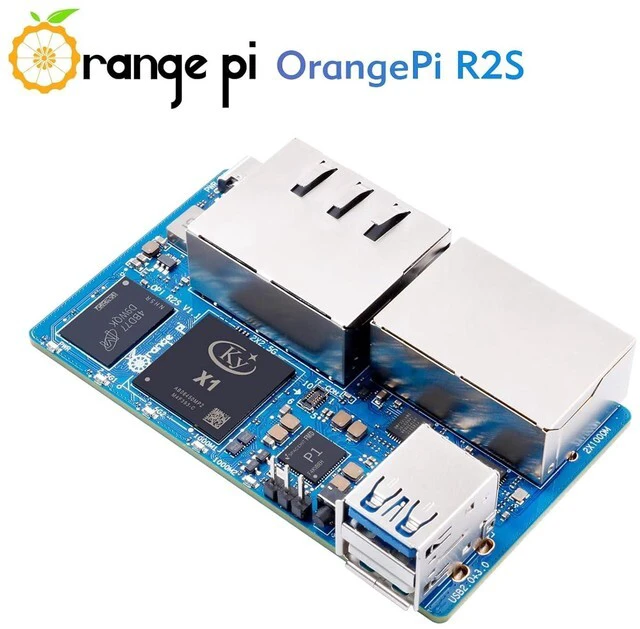 Alt view image 6 of 7 - Orange Pi R2S 8GB RAM LPDDR4X with 8GB eMMC Flash RISC V 8 Core 2Tops Al Arithmetic Power Development Board, 2.5G High-Speed Dual LAN Ports Single Board Computer