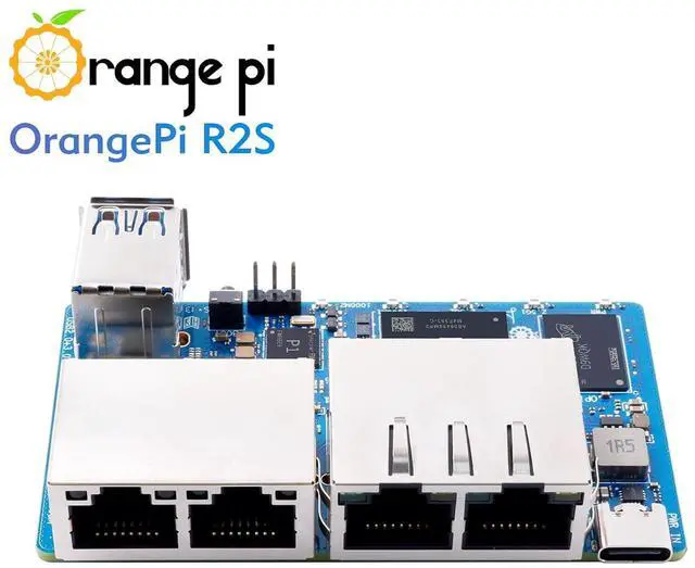 Alt view image 7 of 7 - Orange Pi R2S 8GB RAM LPDDR4X with 8GB eMMC Flash RISC V 8 Core 2Tops Al Arithmetic Power Development Board, 2.5G High-Speed Dual LAN Ports Single Board Computer