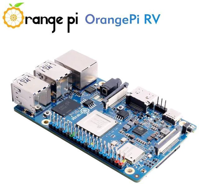 Alt view image 7 of 7 - Orange Pi RV 2G RAM RISC V 4 Core LPDDR4 1.5GHz Frequency Development Board, 4K Video Decoding Wi-Fi 5+BT 5 Orange Pi RV Single Board Computer Run Debian