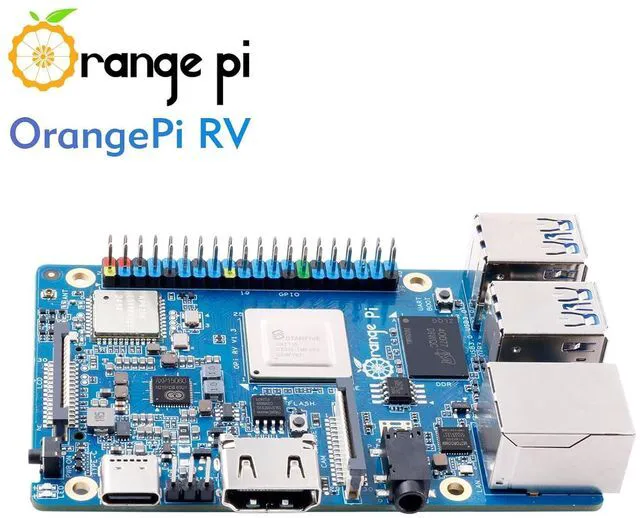 Alt view image 5 of 7 - Orange Pi RV 2G RAM RISC V 4 Core LPDDR4 1.5GHz Frequency Development Board, 4K Video Decoding Wi-Fi 5+BT 5 Orange Pi RV Single Board Computer Run Debian