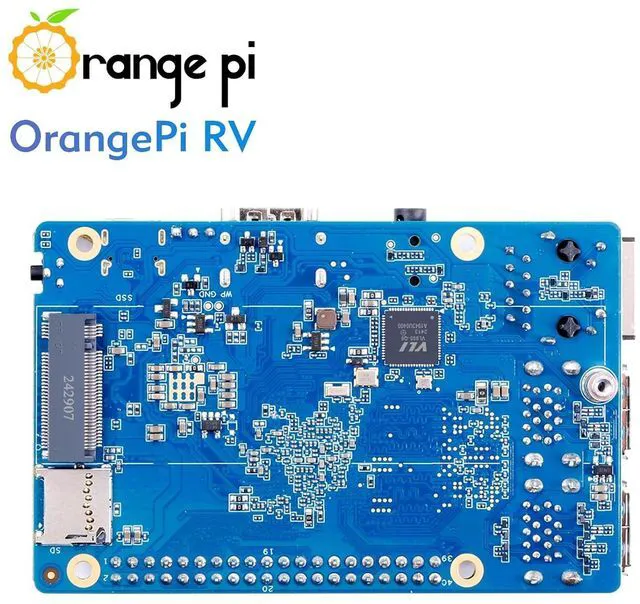 Alt view image 6 of 7 - Orange Pi RV 2G RAM RISC V 4 Core LPDDR4 1.5GHz Frequency Development Board, 4K Video Decoding Wi-Fi 5+BT 5 Orange Pi RV Single Board Computer Run Debian