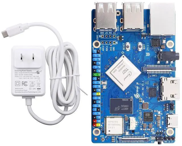 Main image of Orange Pi 4A 2GB LPDDR4/4X Allwinner T527 Single Board Computer, 8 Core RISC-V Co-Processor 2 Tops NPU 1.8GHz Frequency Wi-Fi 5.0+BT 5.0,BLE Run Ubuntu, Debian, Android13 (Pi 4A 2GB+Supply)