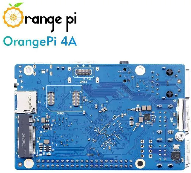 Alt view image 6 of 7 - Orange Pi 4A 2GB LPDDR4/4X Allwinner T527 Single Board Computer, 8 Core RISC-V Co-Processor 2 Tops NPU 1.8GHz Frequency Wi-Fi 5.0+BT 5.0,BLE Run Ubuntu, Debian, Android13 (Pi 4A 2GB+Supply)