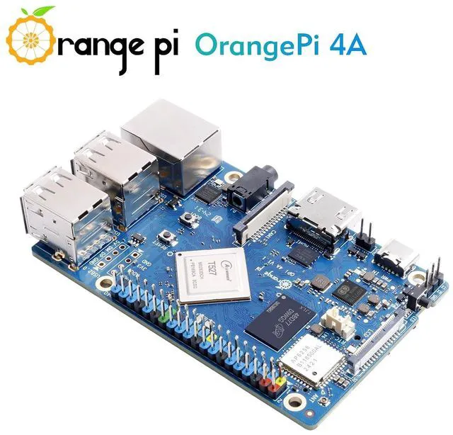 Alt view image 7 of 7 - Orange Pi 4A 2GB LPDDR4/4X Allwinner T527 Single Board Computer, 8 Core RISC-V Co-Processor 2 Tops NPU 1.8GHz Frequency Wi-Fi 5.0+BT 5.0,BLE Run Ubuntu, Debian, Android13 (Pi 4A 2GB+Supply)