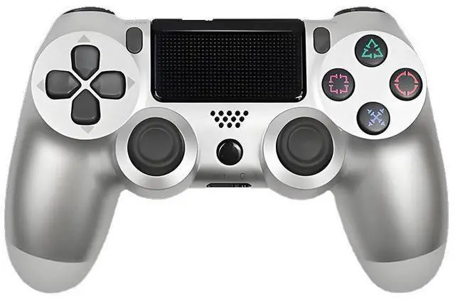 Main image of US version dual-vibration P4 game controller, European version computer six-axis P4 game controller, wireless Bluetooth P4 game controller Silver