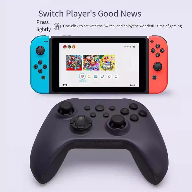 Alt view image 3 of 5 - Gamepad Q34B Wireless Bluetooth Switch PC Universal Starlight Valley Mario Landline Live Football Special Gyroscope Dual Hall Joystick Xbox Layout