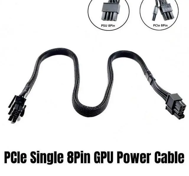 Main image of 6+2Pin PCIe 8Pin Graphics Card GPU Power Cable for SEASONIC GX-1000 1000W, GX-850 850W, GX-750 750W, GX-650 650W, GX-550 550W FOCUS+ GOLD Modular Power, 18AWG Sleeved Net 60CM/23.62inch