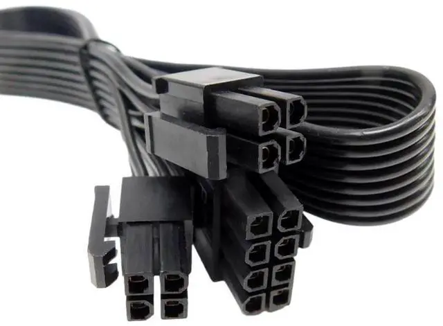 Alt view image 2 of 7 - CPU Power Cable 8Pin to 4+4Pin EPS/ATX12V for Seasonic PRIME PX-1600, PX-1300, PX-1200, PX-1000 Platinum Modular Power, Flat Cable 18AWG 60CM