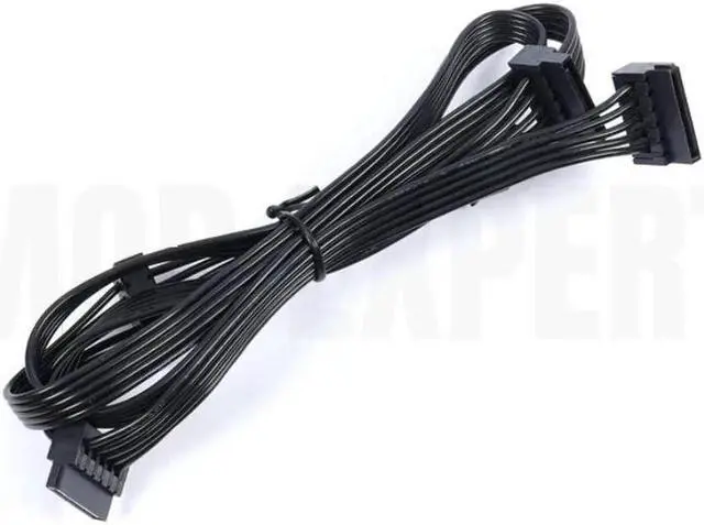 Alt view image 4 of 4 - 6Pin to 4x SATA Angled, HDD SSD Power Cable for Seasonic CORE GM-650, GM-550, GM-500 Semi Modular Power Supply