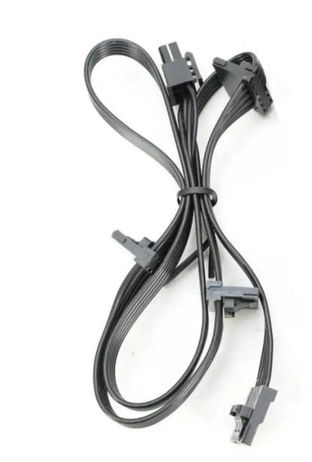 Main image of 6Pin to 4x SATA Angled, HDD SSD Power Cable for Seasonic CORE GM-650, GM-550, GM-500 Semi Modular Power Supply