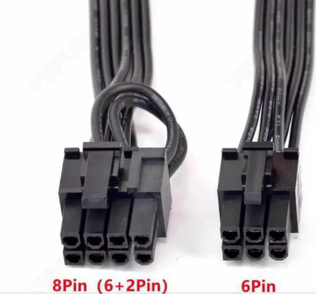 Alt view image 4 of 4 - PCIe 6Pin to 8Pin GPU Cable 60CM for CoolerMaster Silent Pro Gold 1200W 900W 800W 700W M2 1500W 1000W 850W M1000 M850 M700 M600