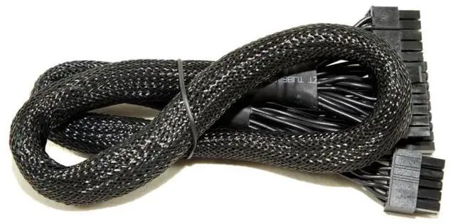 Alt view image 3 of 5 - 18+10pin to 24Pin ATX Power Cable for Seasonic KM3 Series X-750 X-850 SS-1050XP3 M12II Evo Series 520 620 650 750 850 Snow Silent 750 1050 FOCUS PLUS Gold Modular Power, Sleeved Net 60CM 18AWG