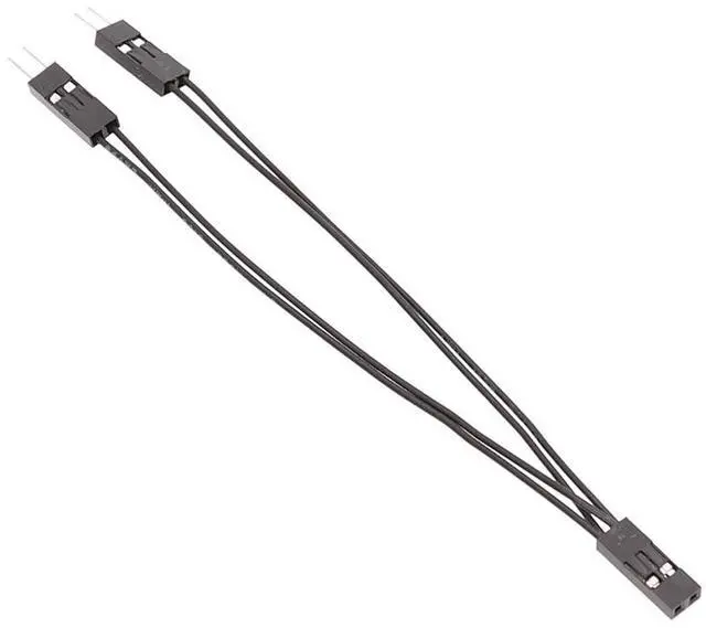 Alt view image 3 of 5 - Terminal wire 2.54 connection line 2-pin one-to-two split line one bus to two male 10cm