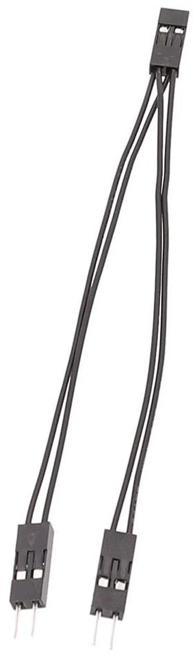 Alt view image 4 of 5 - Terminal wire 2.54 connection line 2-pin one-to-two split line one bus to two male 10cm