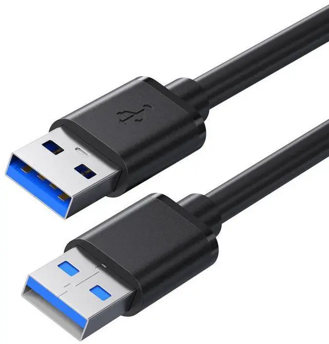 Main image of USB 3.0 male-to-male USB bidirectional two-pronged A-type both ends portable hard drive box data cable two-pronged USB cable male-to-male
